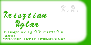 krisztian uglar business card